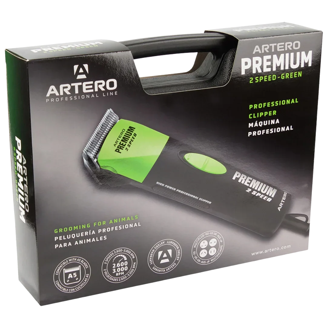 Premium Green Professional Grooming Two Speed Clipper by Artero - Image 3