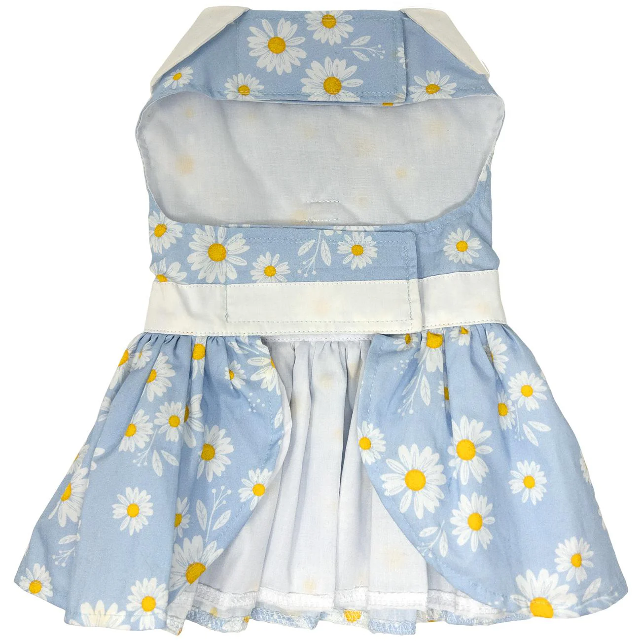 Blue Daisy Dog Dress with Matching Leash - Image 3
