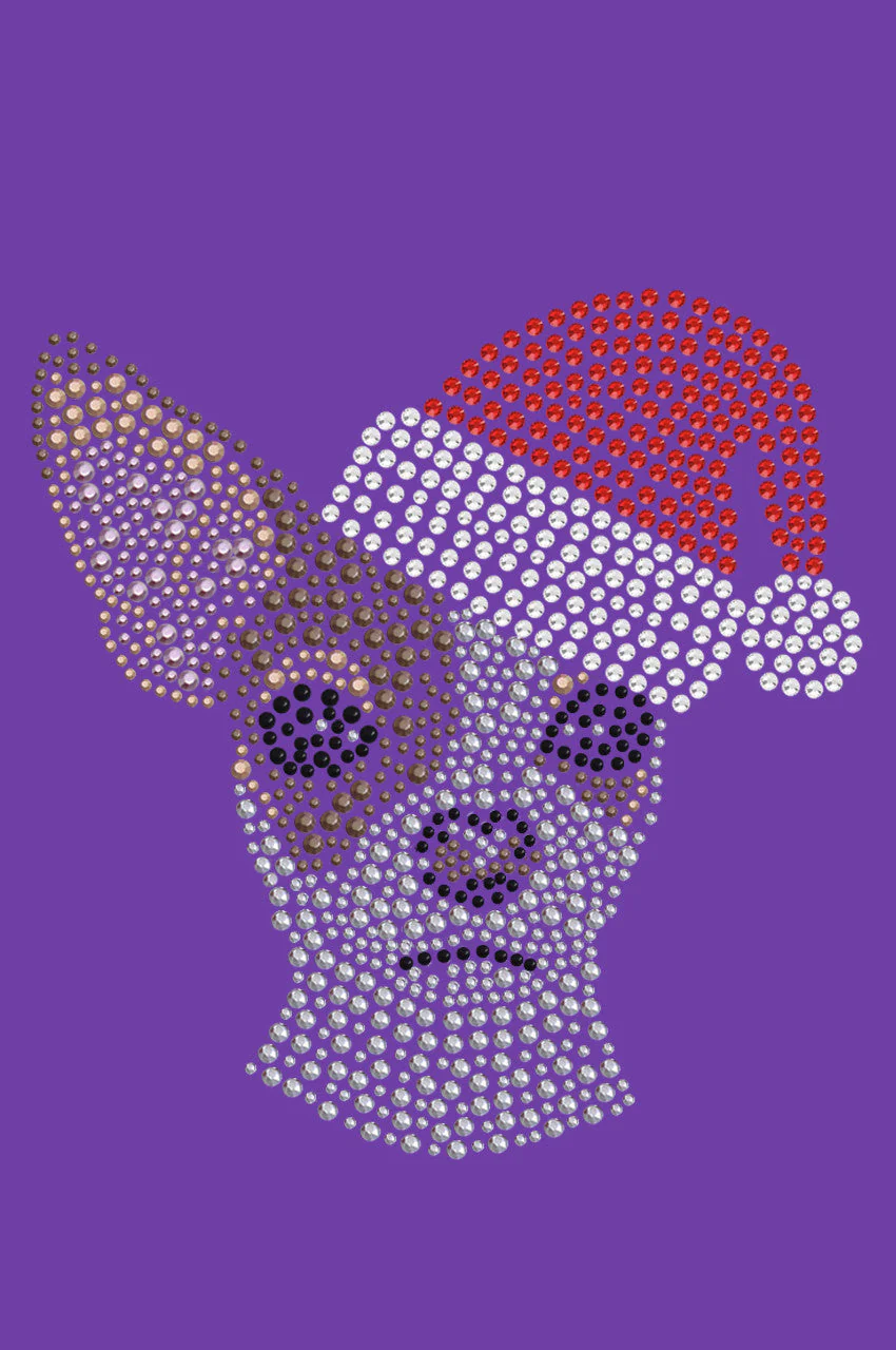 Chihuahua Face with Santa Hat - Bandana - Image 13
