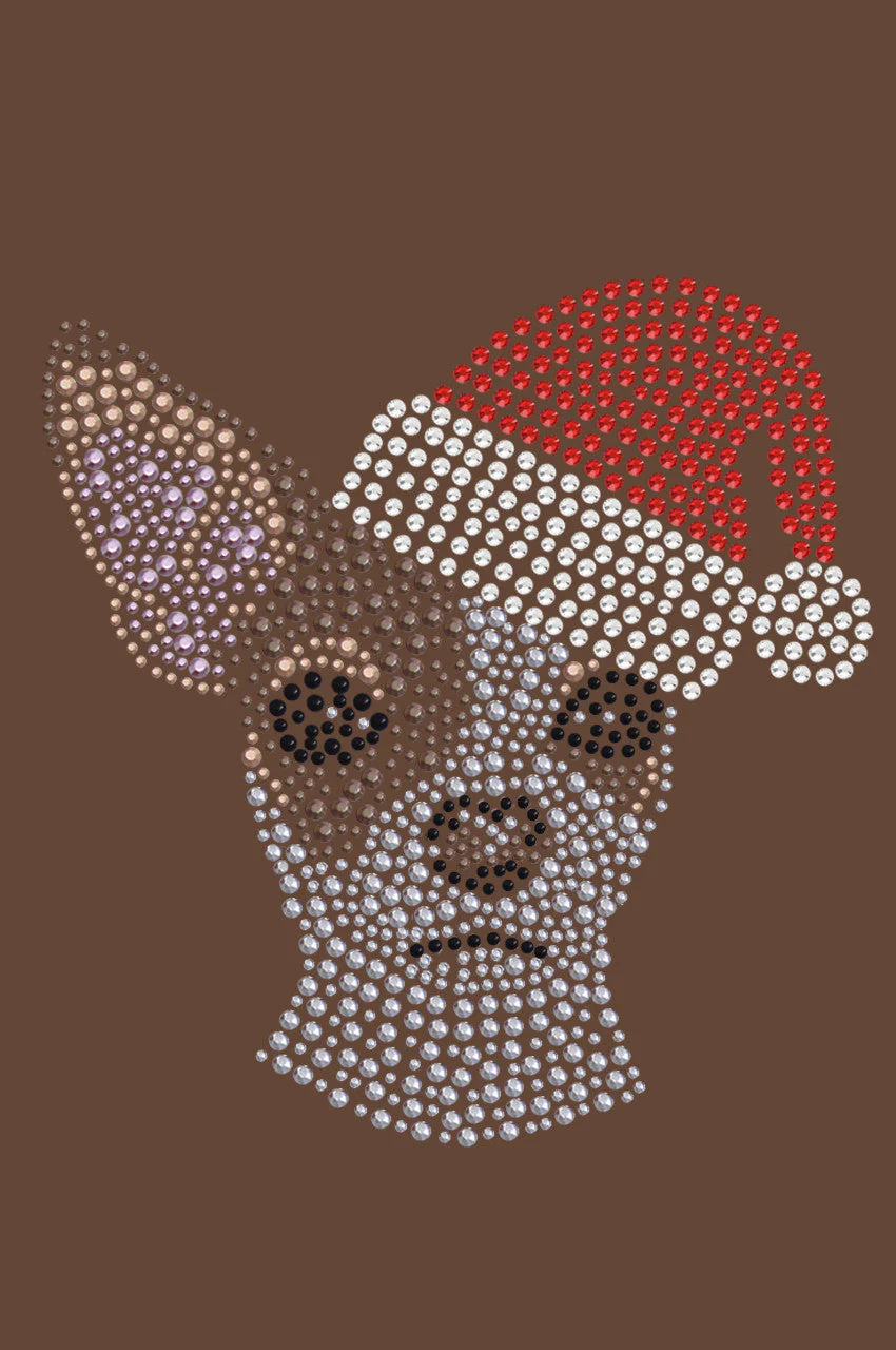 Chihuahua Face with Santa Hat - Bandana - Image 3