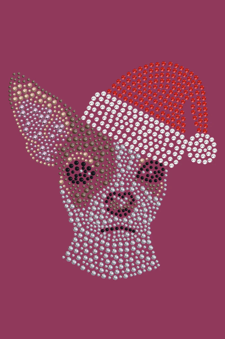 Chihuahua Face with Santa Hat - Bandana - Image 8