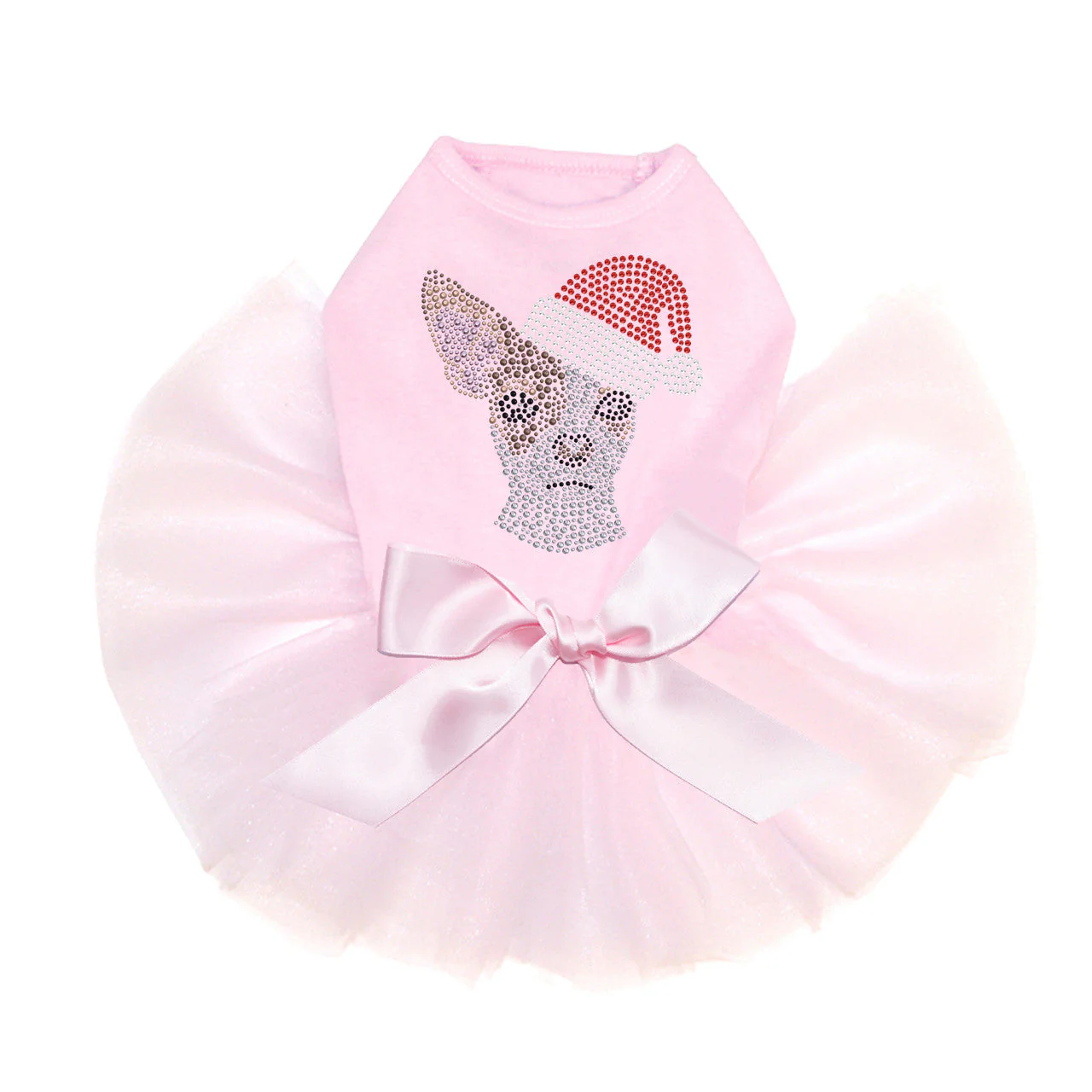 Chihuahua Face with Santa Hat - Custom Tutu - Image 3