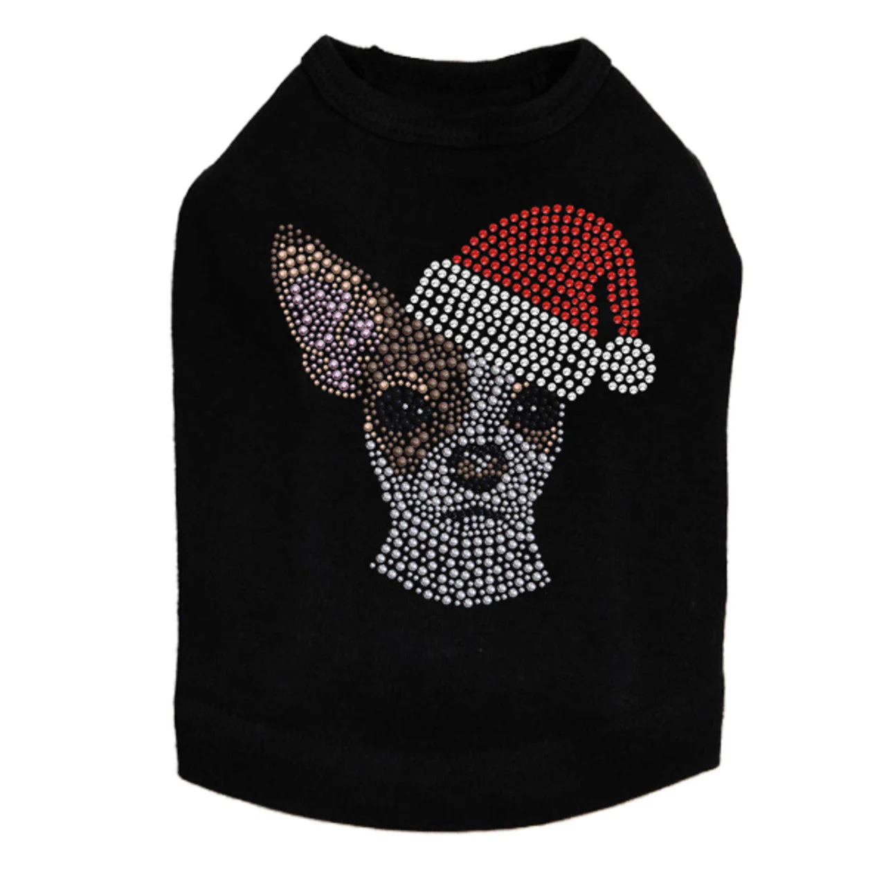 Chihuahua Face with Santa Hat - Dog Tank - Image 7