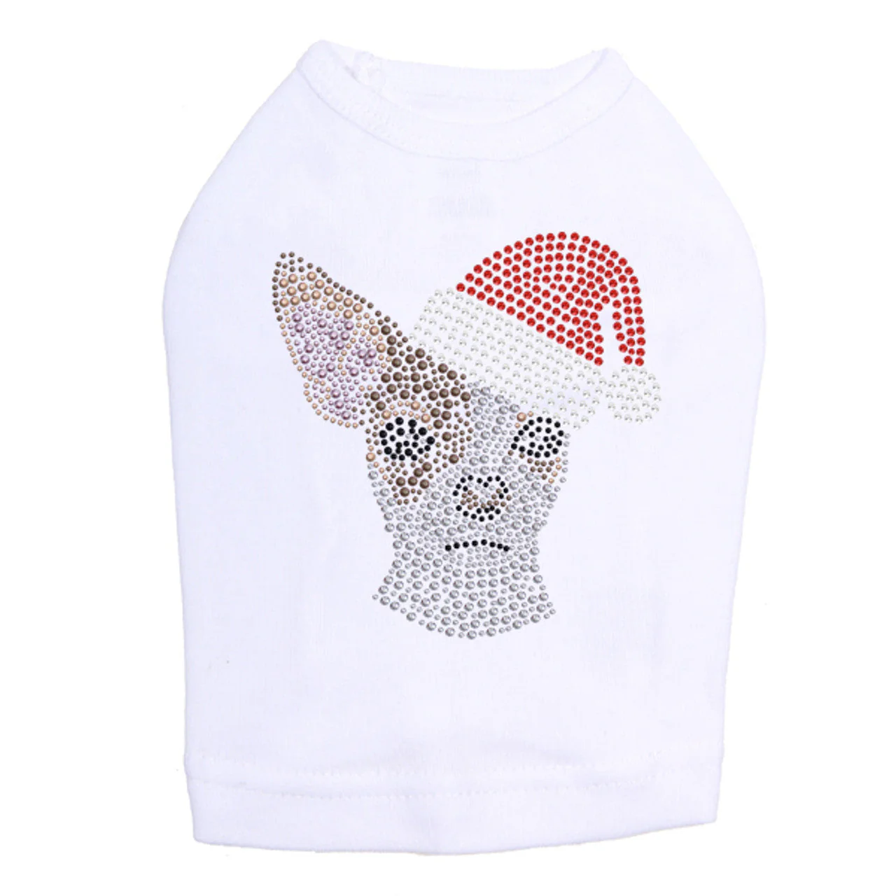 Chihuahua Face with Santa Hat - Dog Tank - Image 9