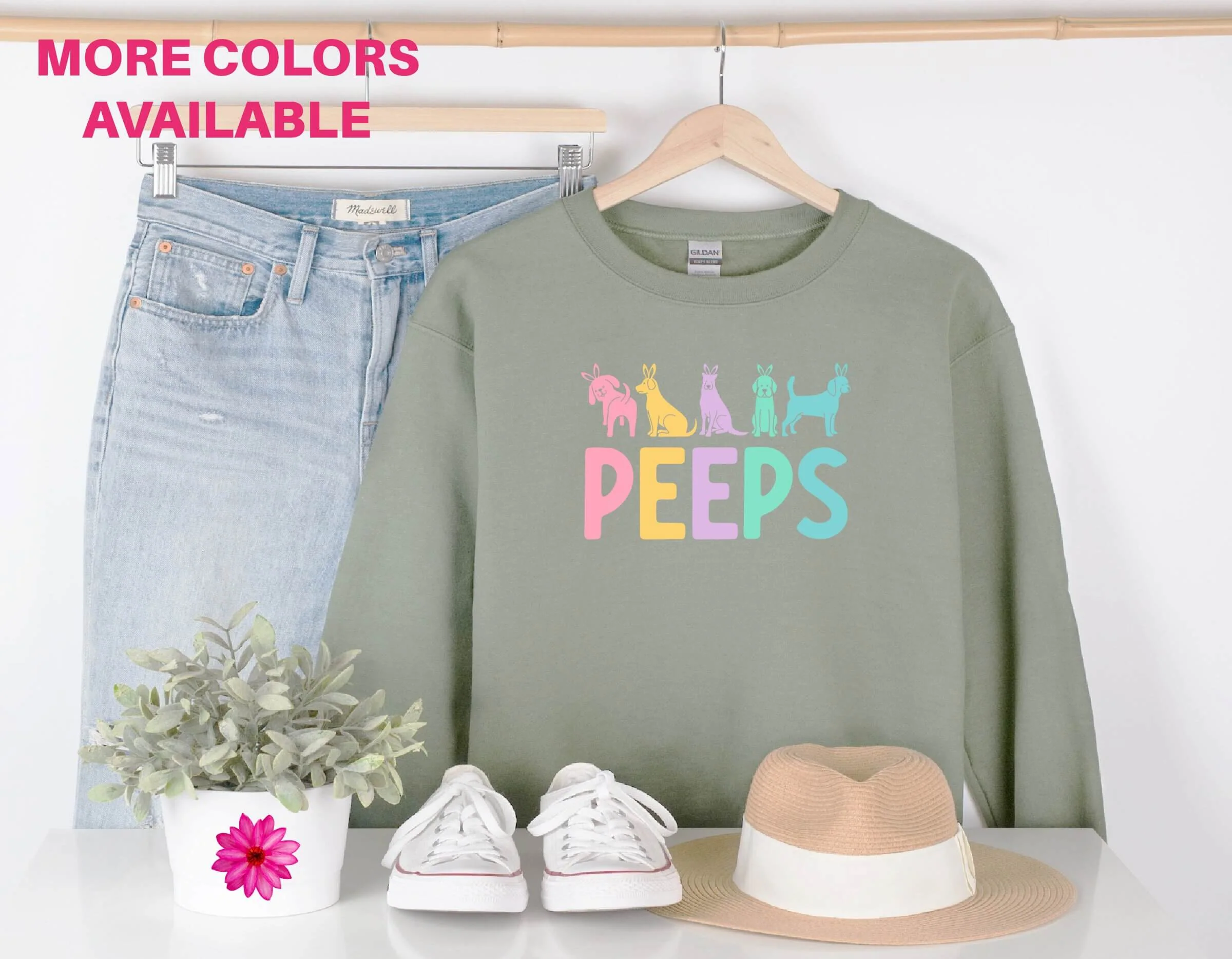 Easter Peeps Unisex Sweatshirt | Fun Easter Shirt | Human Dog Gear - Image 3