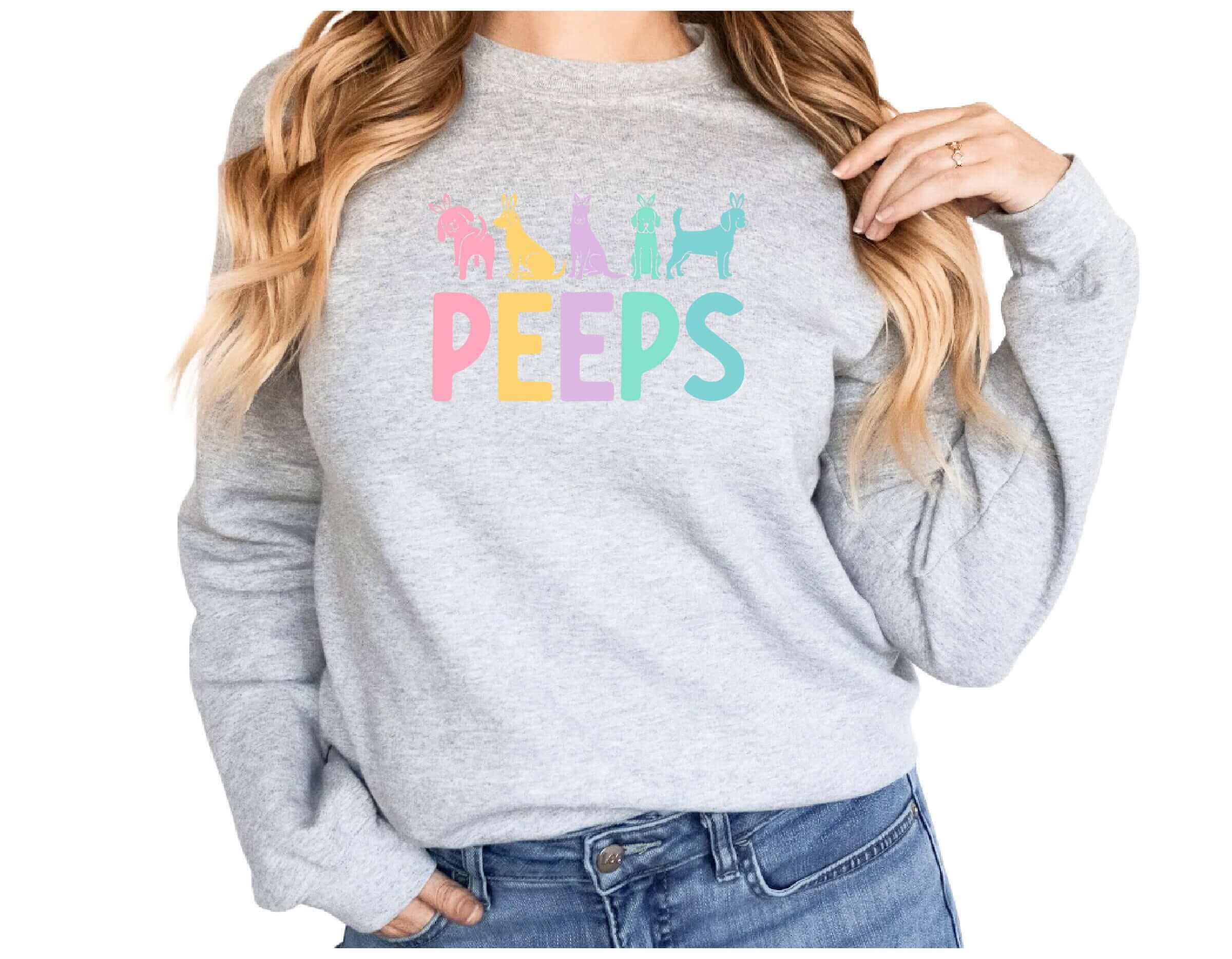 Easter Peeps Unisex Sweatshirt | Fun Easter Shirt | Human Dog Gear - Image 4