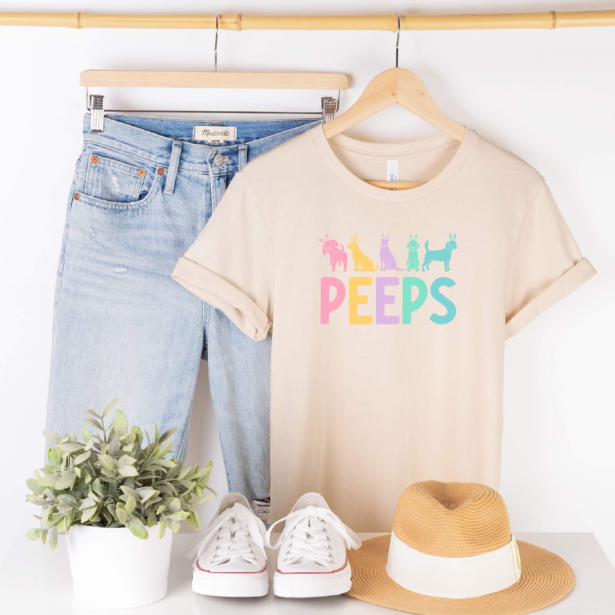 Easter Peeps Unisex T-Shirt | Fun Easter People Shirt | Human Dog Gear - Image 3