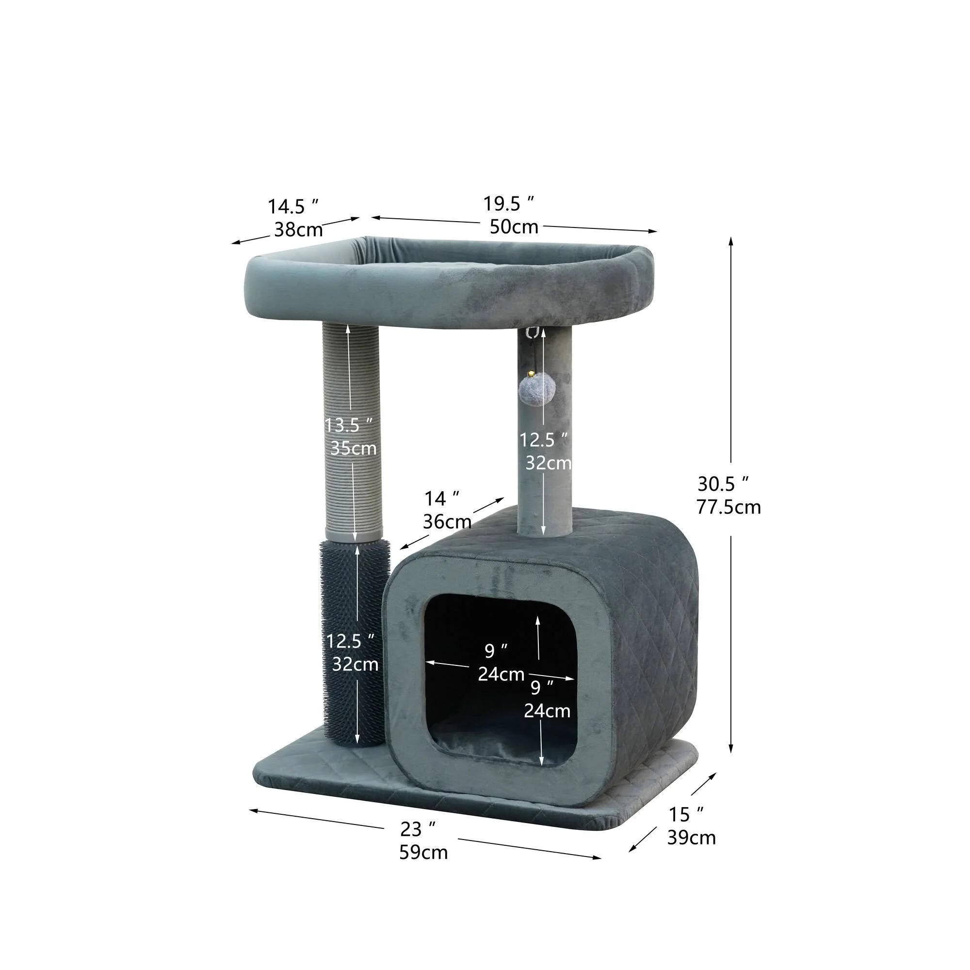 Eclipse 2-Level Modern Apartment-Sized Cat Tree - Image 5