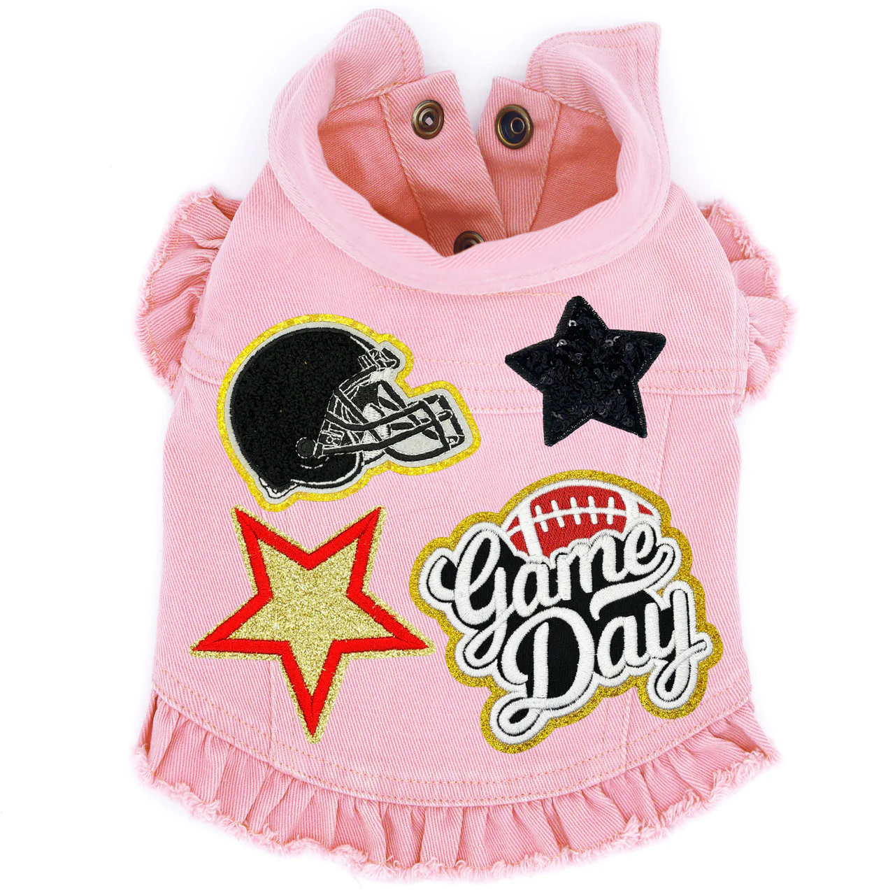 Game Day (Small) Denim Dog Jacket - Image 4