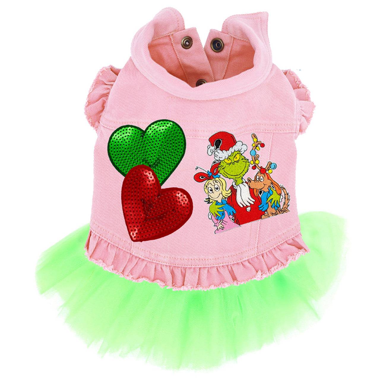 Grinch, Cindy Lou & Max Denim Dog Jacket - Image 5