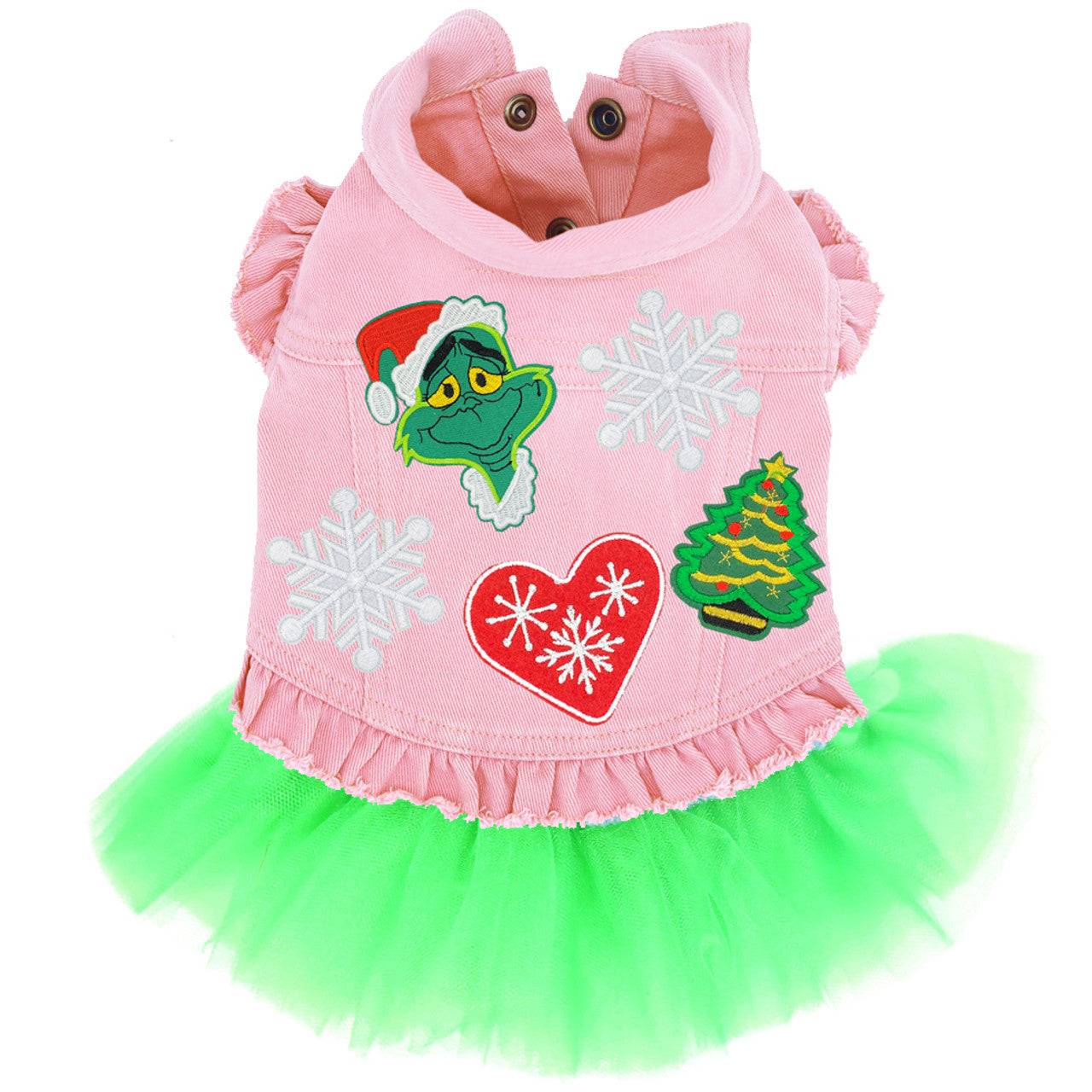Grinch Denim Dog Jacket - Image 5