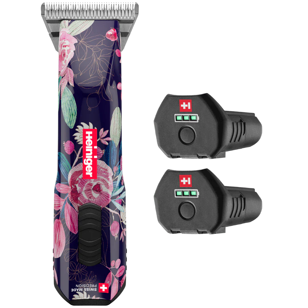Limited Edition Flower Opal Cordless Clipper with 30W, and 2 Batteries with Free Grip by Heiniger - Image 3