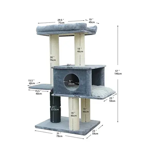 PetPals 57” Lulu Grand Cat Tree – Built for Big Cats - Image 7