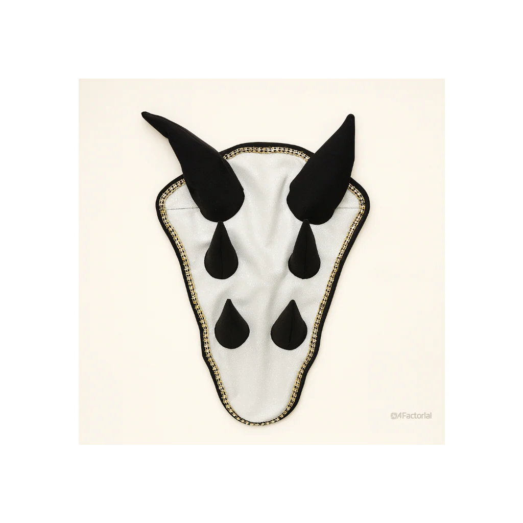 Premium Quality Cotton White Jumping Saddle Pad, Ear Bonnet & Horse Boot Set - Image 7