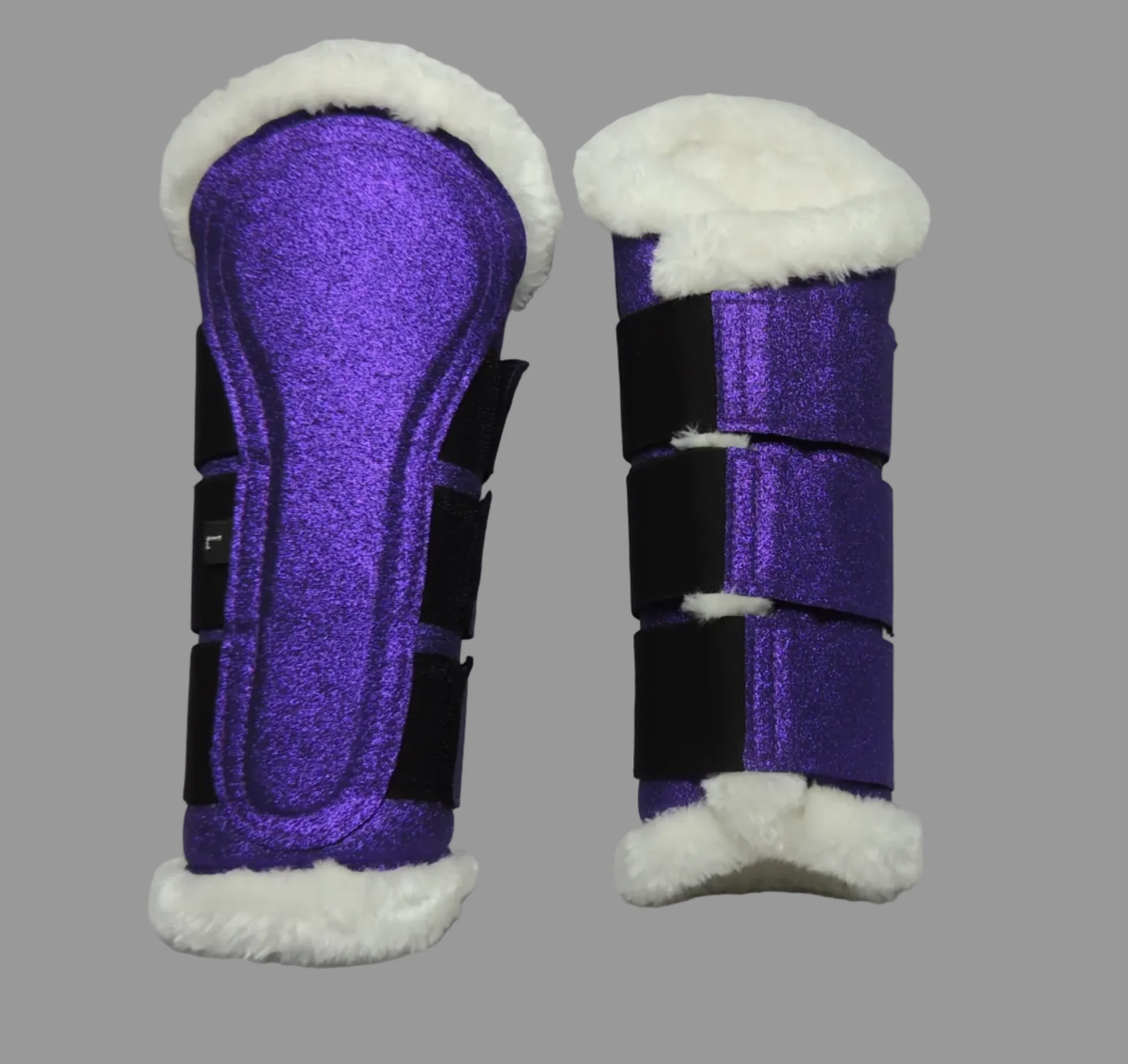 Purple Horse Dragon Saddle Pad, Ear Bonnet & Horse Boot Set - Image 3