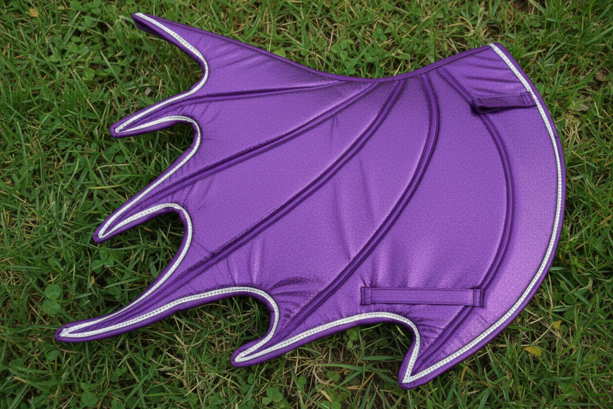 Purple Horse Dragon Saddle Pad, Ear Bonnet & Horse Boot Set - Image 7