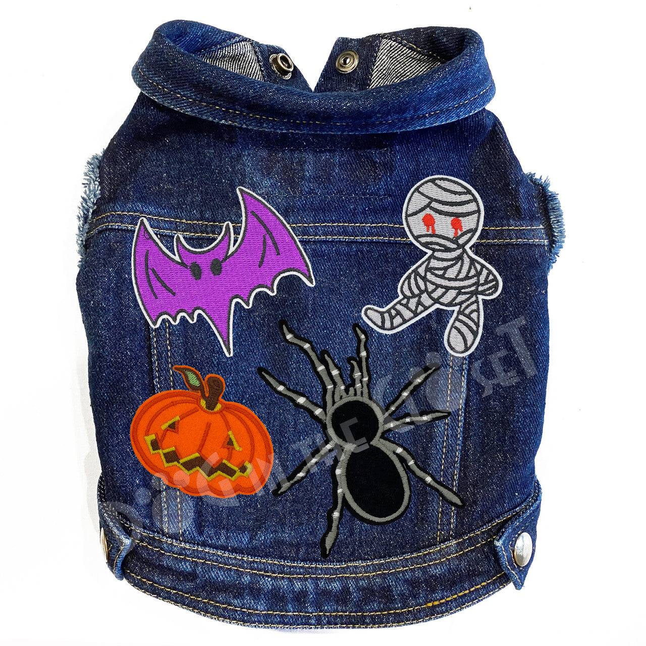 Scary Time Denim Dog Jacket - Image 3