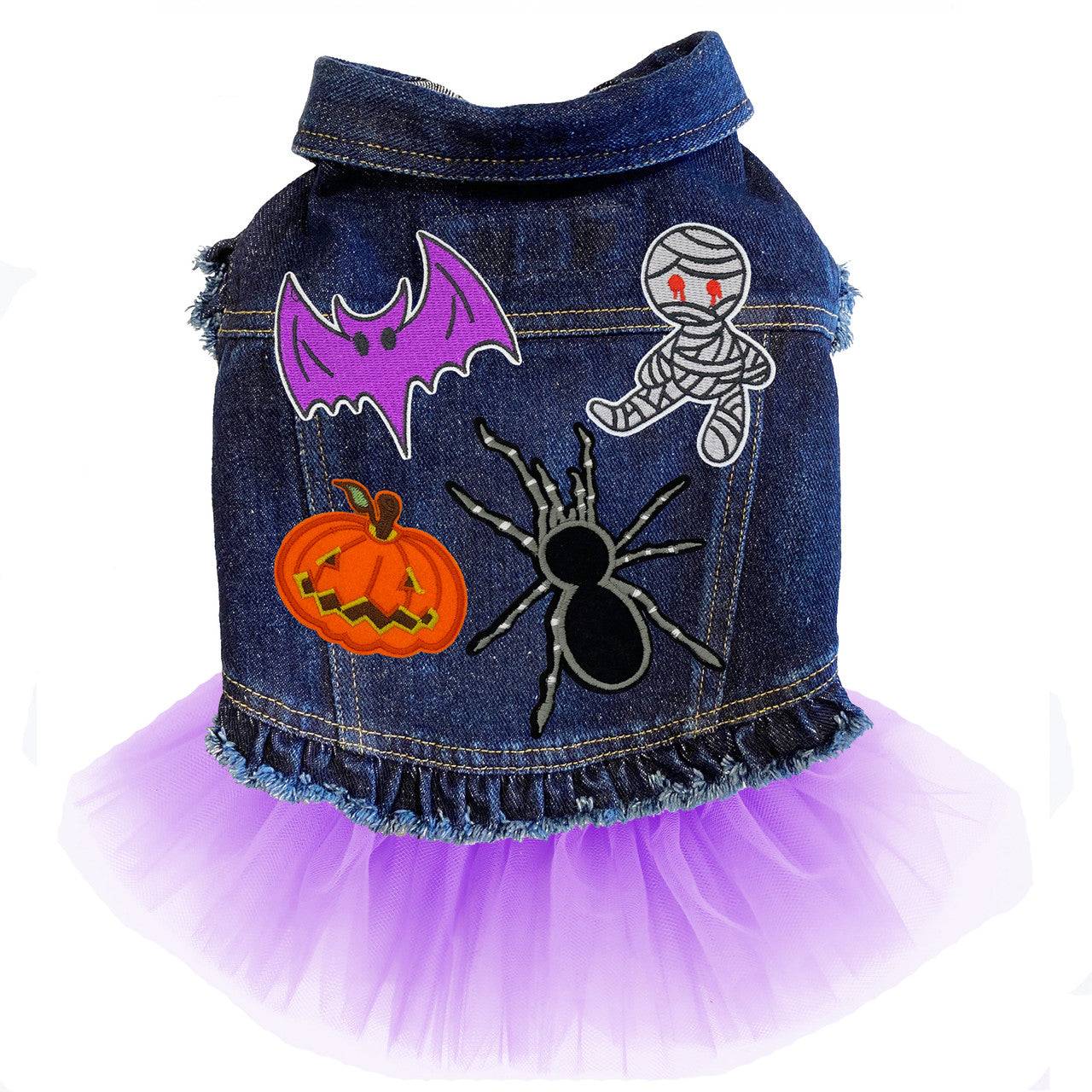 Scary Time Denim Dog Jacket - Image 4