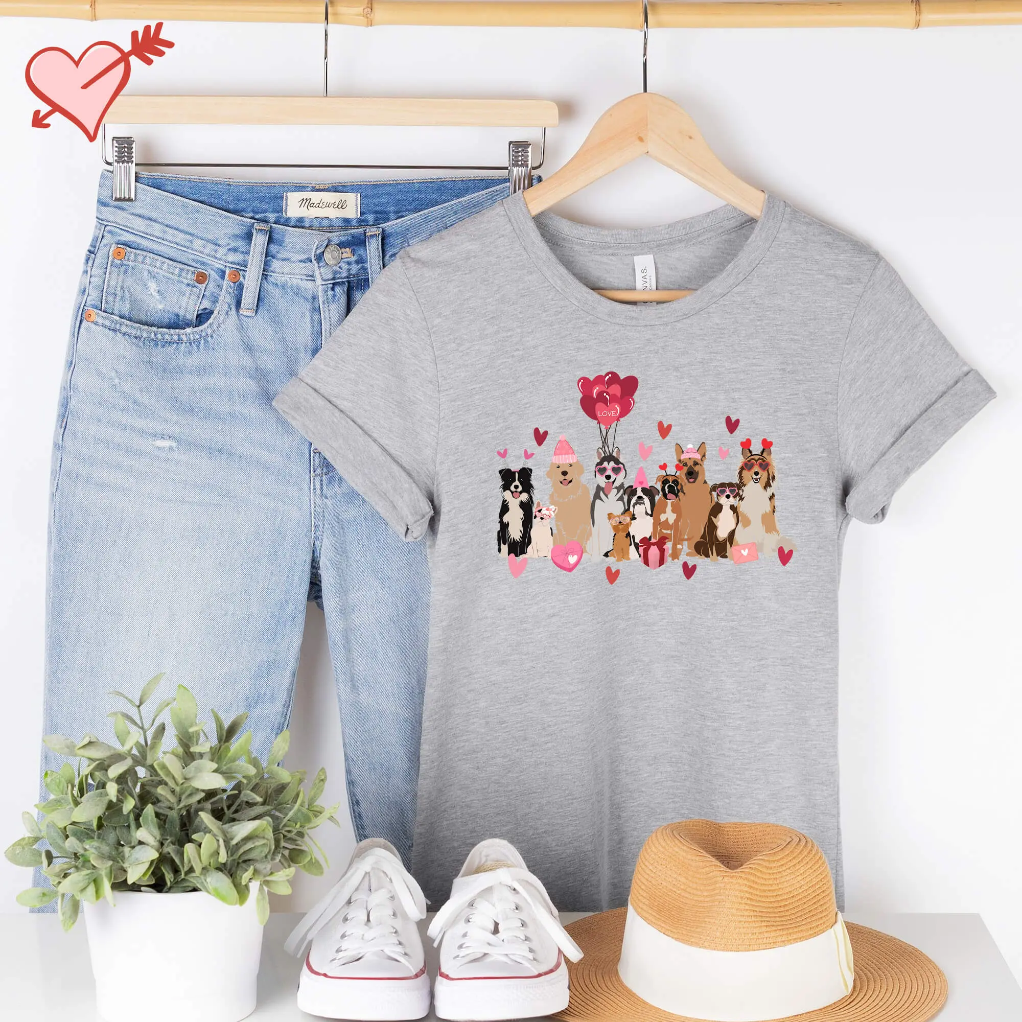 Valentine's T-Shirt with Dogs - Image 3