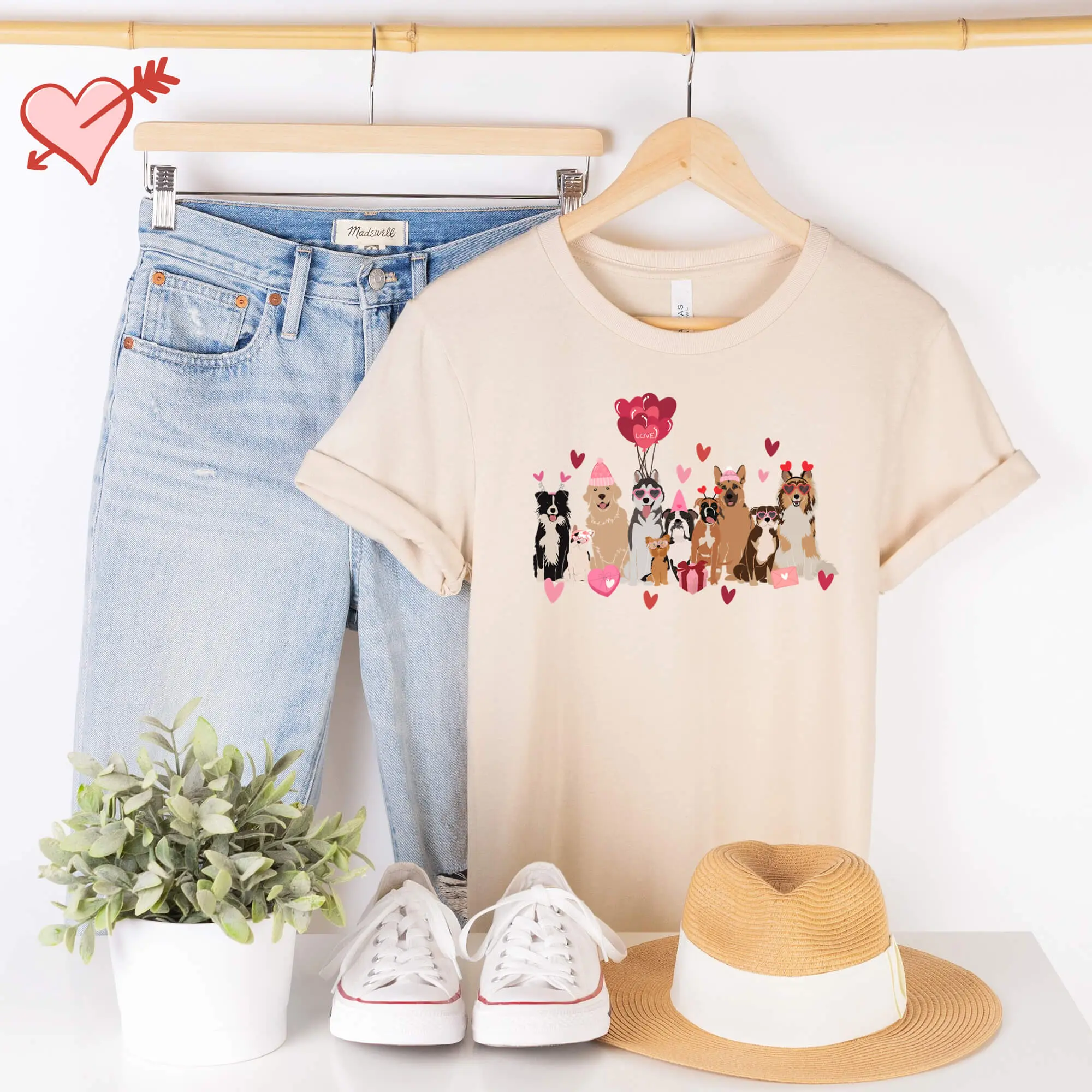 Valentine's T-Shirt with Dogs - Image 4